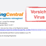 Viruswarnung RingCentral Faxnachricht