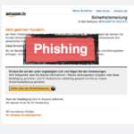 Warnung Amazon E-Mail Spam Phishing Sicherheitsmitteilung