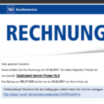 1und1 Rechnung Phishing-Angriff