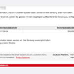 DHL E-Mail mit Virus RAR-Datei