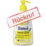 Drogeriemarkt dm ruft Balea Cremeseife Buttermilk & Lemon zurück