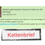 Gewinnspiel Marlboro Kettenbrief WhatsApp