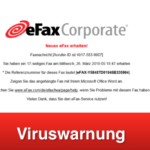 2019-03-27 eFax Spam-Mail Fake Virus Sie haben ein Fax erhalten