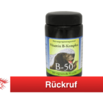 Rückruf Vitamin B-Komplex B-50 von Robert Franz Naturversand GmbH