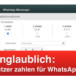 WhatsApp Phishing Fake-Mail Kosten WhatsApp