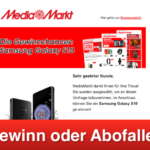 2019-04-27 MediaMarkt E-Mail Fake Gewinn Samsung Galaxy S10