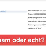 MACRON CONTRACTS LTD Mahnung