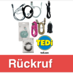 Rückruf TEDi Ladekabel und USB Adapter