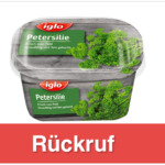 Rückruf iglo Petersilie