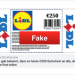 2019-11-20 Lidl Fake-Gutschein 250 Euro Facebook