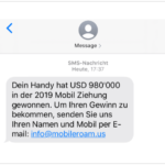 2019-11-01 Gewinn SMS 2019 Mobil Ziehung