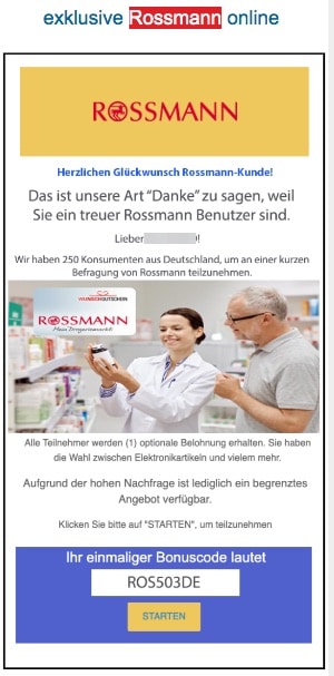 Rossmann Fake Diese E Mails Sind Spam Betrug Oder Eine Falle